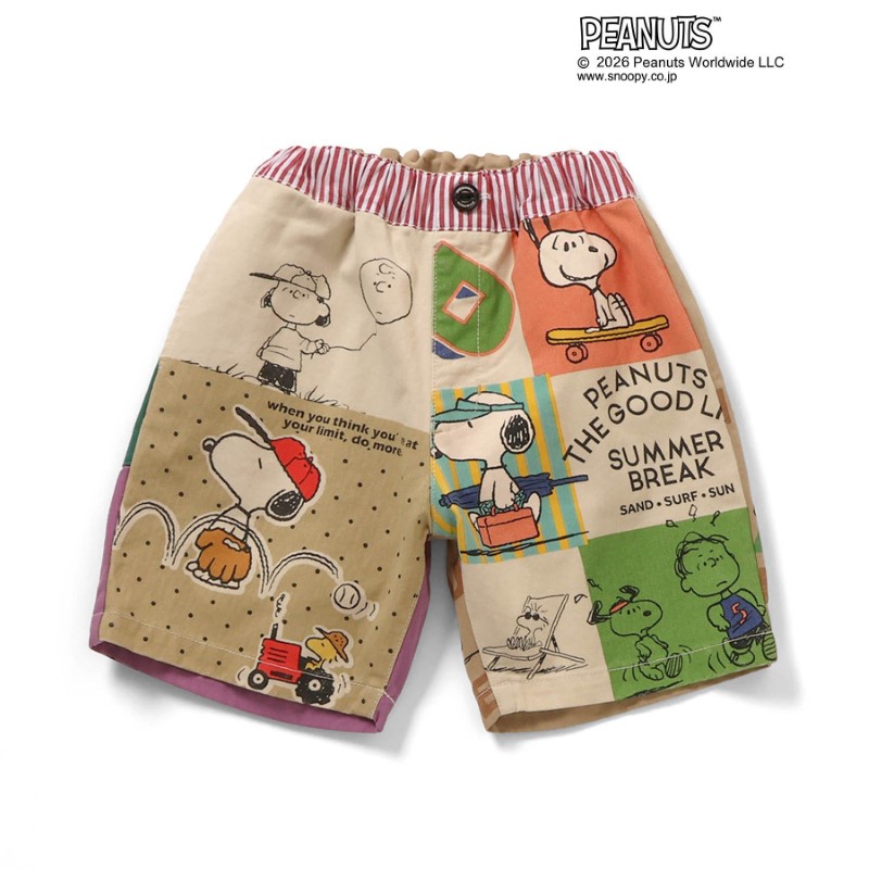 PEANUTS キッズGOOD OLDショーツ 5分丈/BE90cm